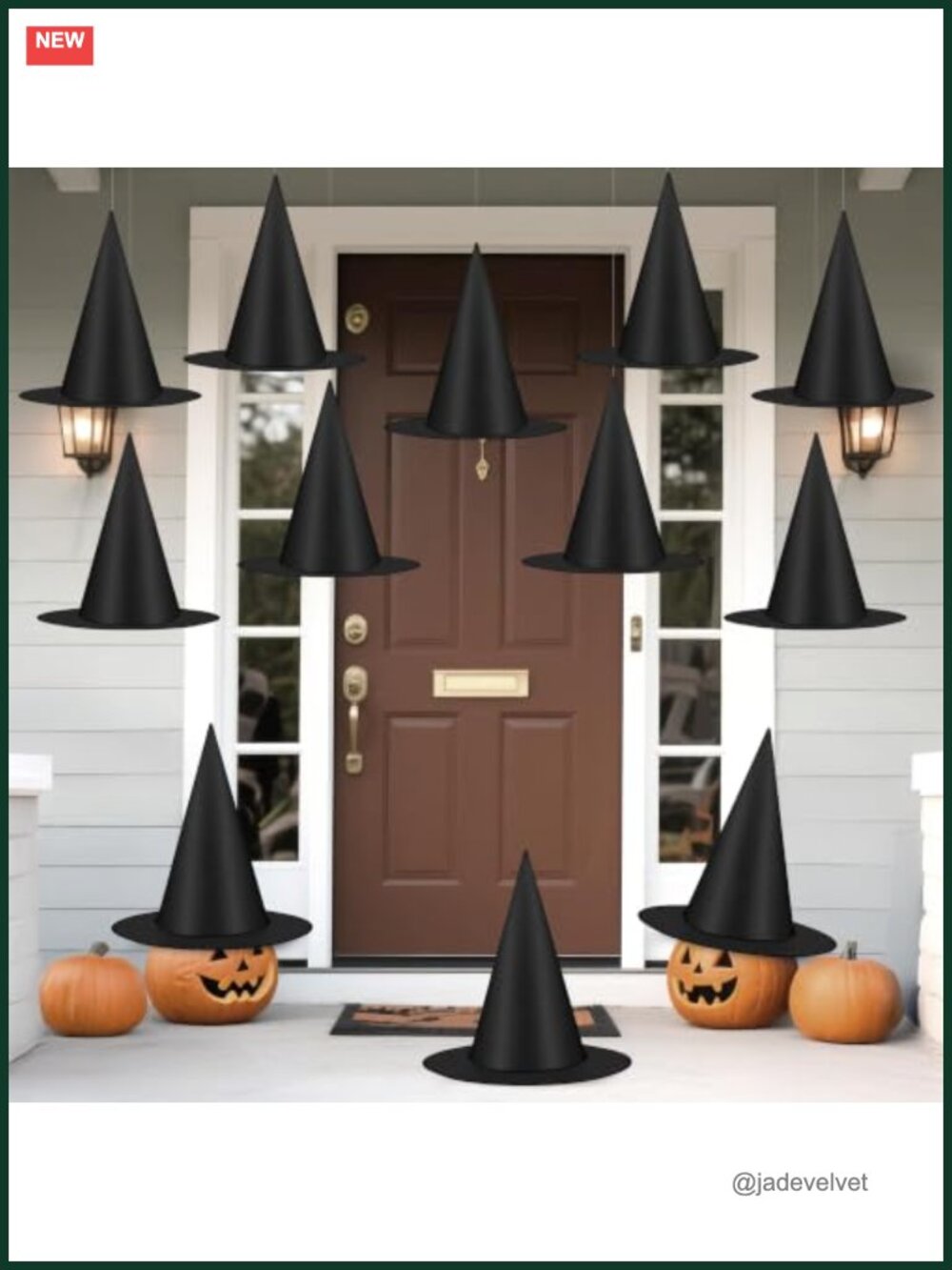 Halloween Witch Hats Decorations 12 Pack Hanging